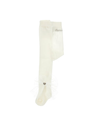 Cream Lisle Bow Tights