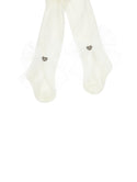 Cream Lisle Bow Tights