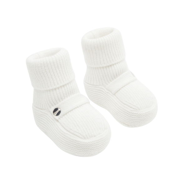 White Simeon Knit Booties