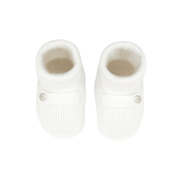 White Simeon Knit Booties