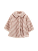 Pink Antique Rose Plush Fur Coat