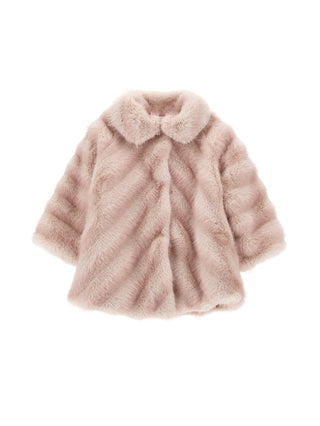 Pink Antique Rose Plush Fur Coat