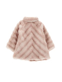 Pink Antique Rose Plush Fur Coat