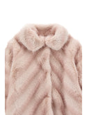 Pink Antique Rose Plush Fur Coat