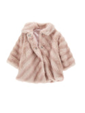 Pink Antique Rose Plush Fur Coat