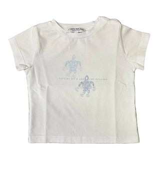 White Blue Turtles Tee