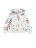 White Baby Fairytale Floral Zip Up Hoodie
