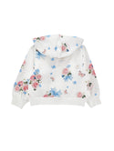White Baby Fairytale Floral Zip Up Hoodie