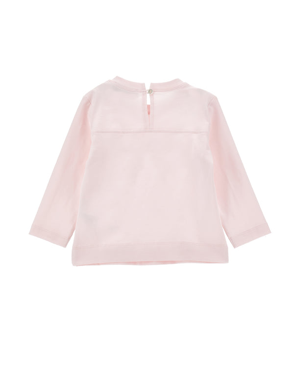 Pink Antique Rose Bow Long Sleeve Tee