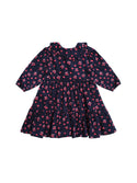 Indigo Cherry Pie Tiered Cord Dress