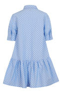 Rig Azz Short Sleeve Button Down Dress with Jacquard Eagle Stripes