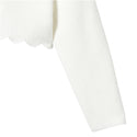 White Elisse Scallop Cardigan