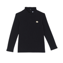 Black Mini Logo Turtleneck