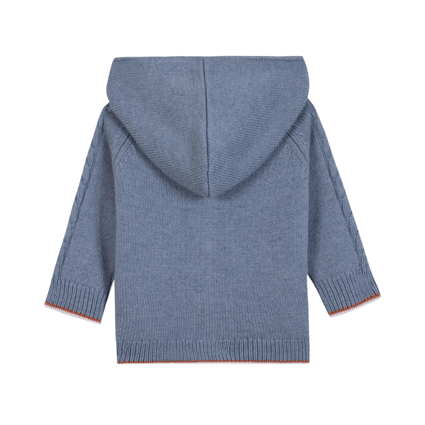 Blue Baby Knit Zip Up Hoodie