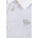Light Gray Striped Baby Collared Shirt
