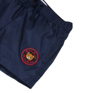Navy Bear Patch Swim Trunks