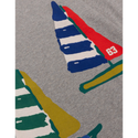 Grey Sailboat Long Sleeve Tee