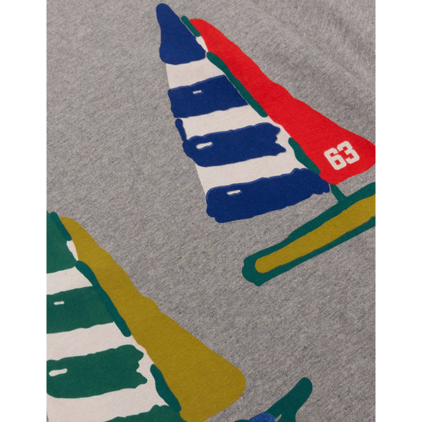 Grey Sailboat Long Sleeve Tee