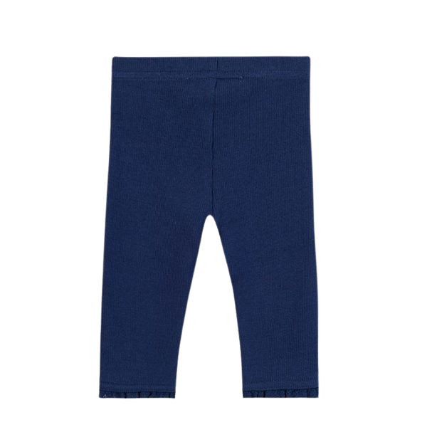 Blue Baby Ruffle Trim Leggings