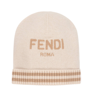 Linen Knitted Logo Hat