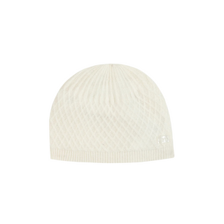 Ivory Diamond Knit Hat