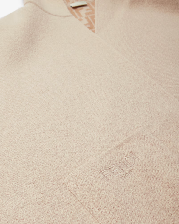 Beige Reversible FF Cape