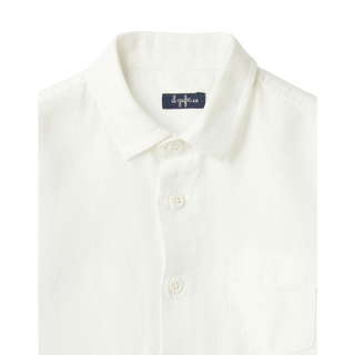 White Linen Collared Shirt