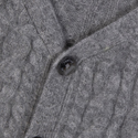 Heather Gray Baby Cableknit Cardigan