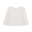 Ivory Baby Scallop Cardigan