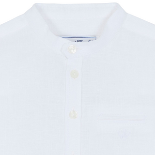 White Linen Button Down Shirt