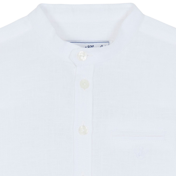 White Linen Button Down Shirt