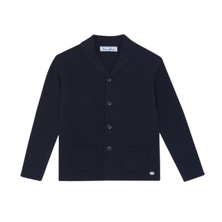 Navy Shawl Collar Cardigan