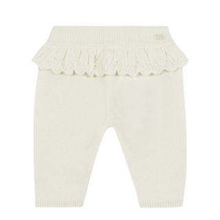 Ivory Baby Ruffle Knit Pants