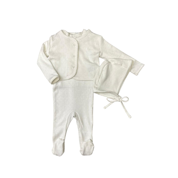 White Pointelle Layette Set
