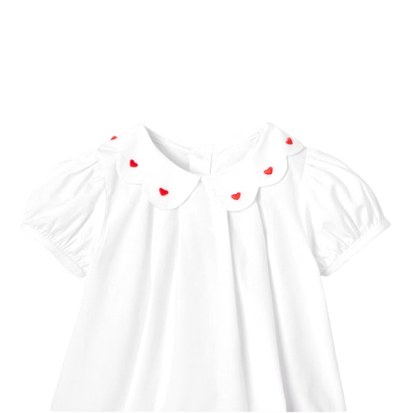White and Red Baby Cuilette Bloomer Outfit