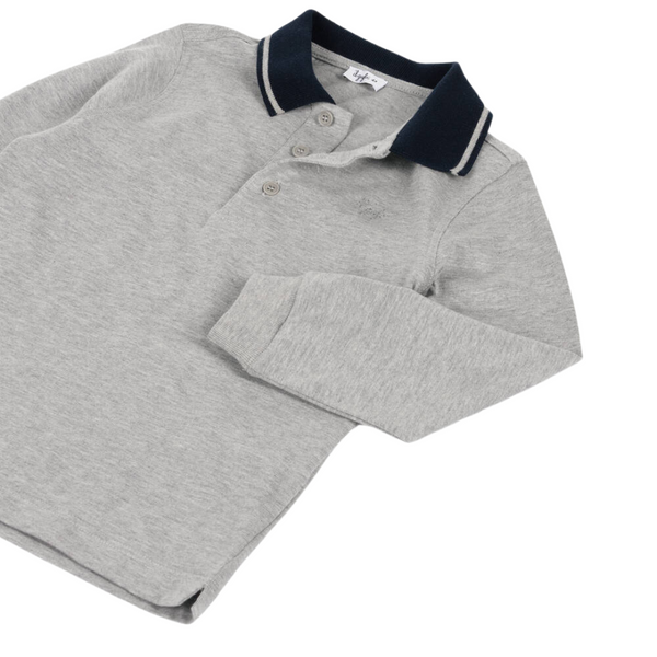 Grey/Blue Polo Sweater