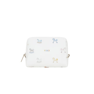 White Multicolor Rocking Horse Pouch