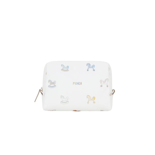White Multicolor Rocking Horse Pouch