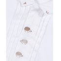 White Velour Hedgehog Footie