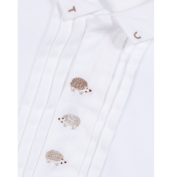 White Velour Hedgehog Footie