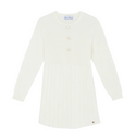Ivory Pleated Knit Dress