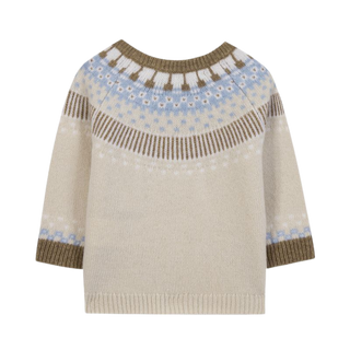 Beige Baby Heritage Pattern Sweater
