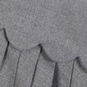 Heather Gray Baby Scallop Pleated Dress
