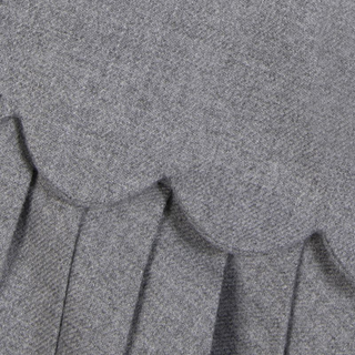 Heather Gray Baby Scallop Pleated Dress