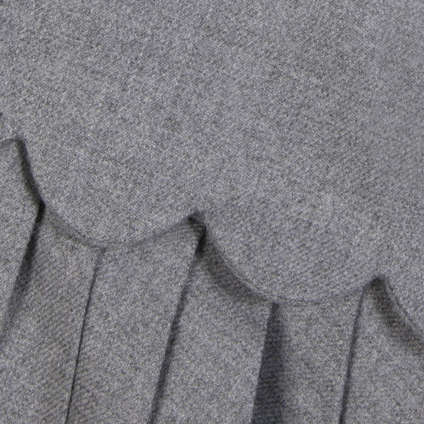 Heather Gray Baby Scallop Pleated Dress
