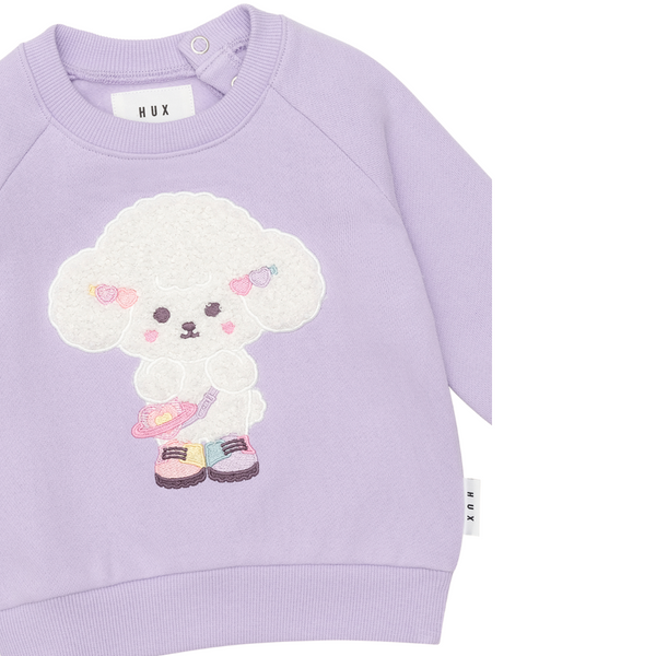 Purple Poodle Puff Crewneck