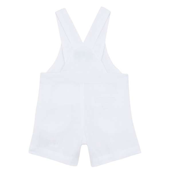 White Baby Linen Overalls