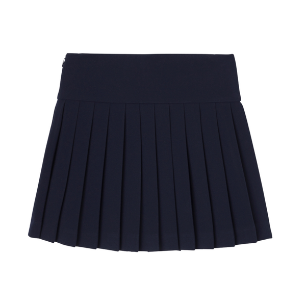 Navy Prudence Pleated Skirt