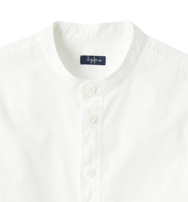 ILG White Long Sleeve Collarless Shirt