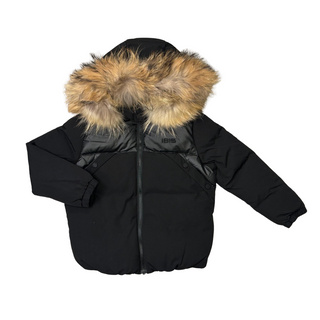Black Mixed Media Coat